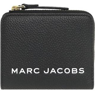 【MARC JACOBS 馬克賈伯】THE BOLD黑X白MJ LOGO方塊皮革零錢袋短夾