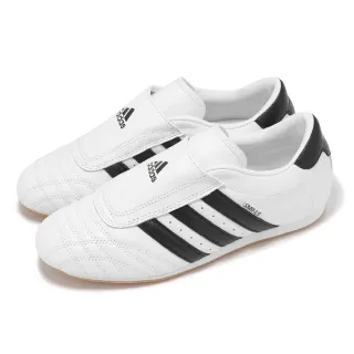 【adidas 愛迪達】跆拳道鞋 Taekwondo W 女鞋 男鞋 白 黑 Jennie同款 休閒鞋 無鞋帶 愛迪達(JQ4774)