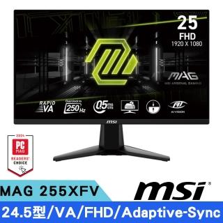 【MSI 微星】MAG 255XFV 24.5型 VA FHD電競螢幕(250Hz/DP+HDMI/Adaptive-Sync)
