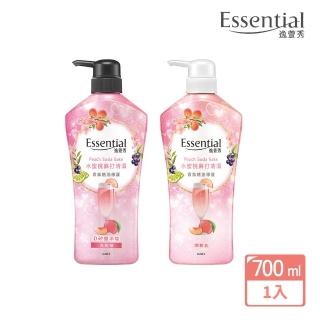 【Essential 逸萱秀】香氛精油洗髮精/潤髮乳水蜜桃蘇打清酒(700ML)