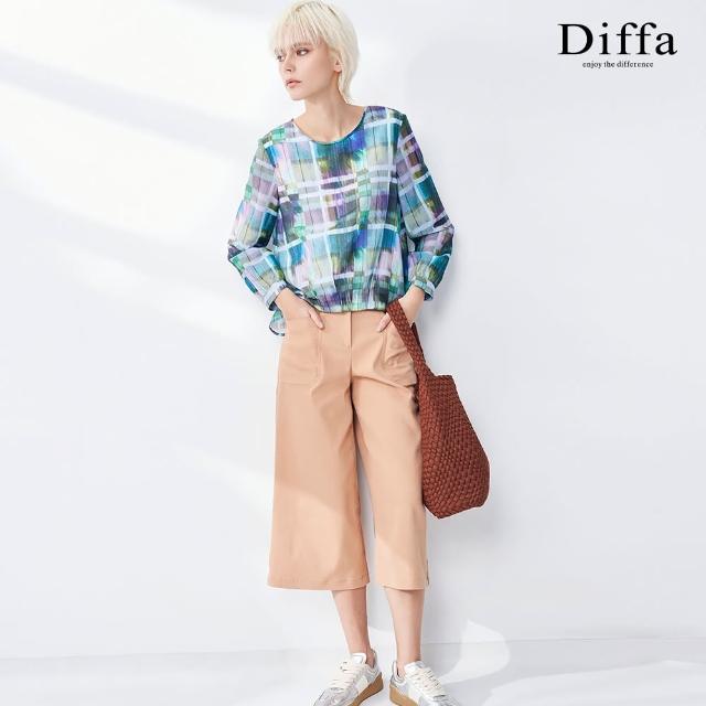 【Diffa】時尚貼袋設計長褲-女