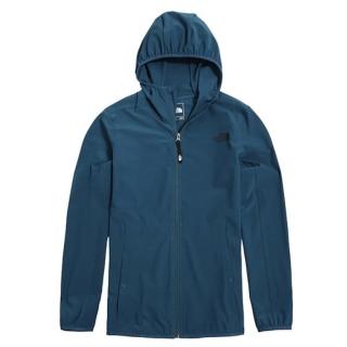 【The North Face】男 登山4D彈性防潑水耐磨連帽薄外套.機能性風衣.運動夾克(5B3Y-BH7 藍 N)