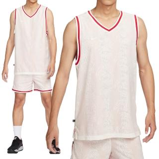 【NIKE 耐吉】NK DF DNA Jersey 男款 白紅色 運動 刺繡Logo 字母哥 球衣 背心 FZ0925-133