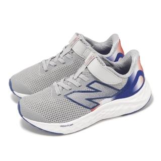 【NEW BALANCE】慢跑鞋 Fresh Foam Arishi V4 中童 寬楦 灰藍 魔鬼氈 小朋友 運動鞋 NB(PAARIBF4-W)