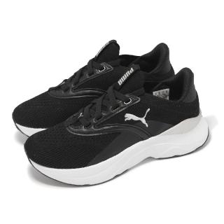 【PUMA】慢跑鞋 Softride Mayve Wns 女鞋 黑 白 緩衝 襪套 針織 運動鞋(310160-01)