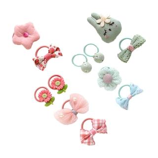 【JoyNa】2組入-嬰幼兒髮圈 可愛卡通造型蝴蝶結立體髮圈(附收納盒.寶寶髮飾)