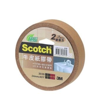【3M】牛皮紙膠帶 24mmx40y 3039(黏貼 修補 居家修膳)