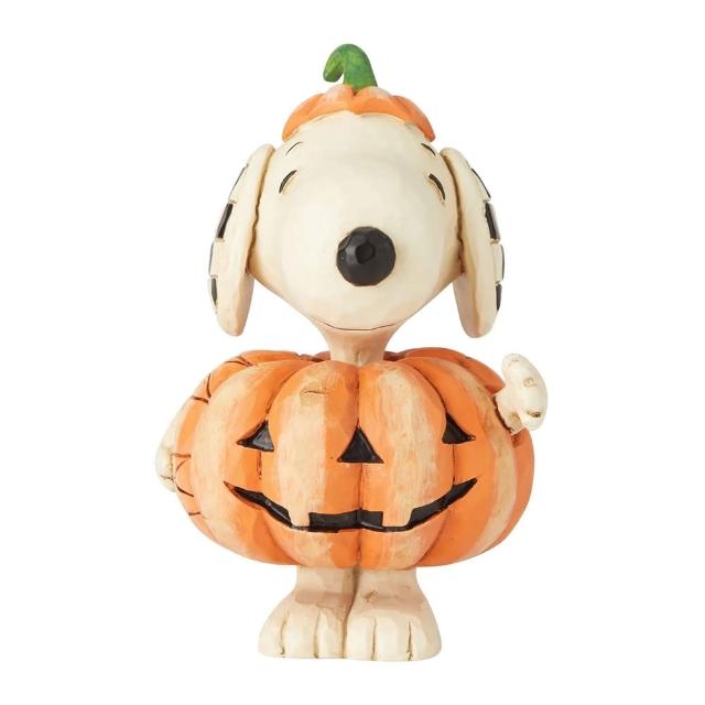 【Enesco】SNOOPY 史努比南瓜裝迷你塑像居家擺飾