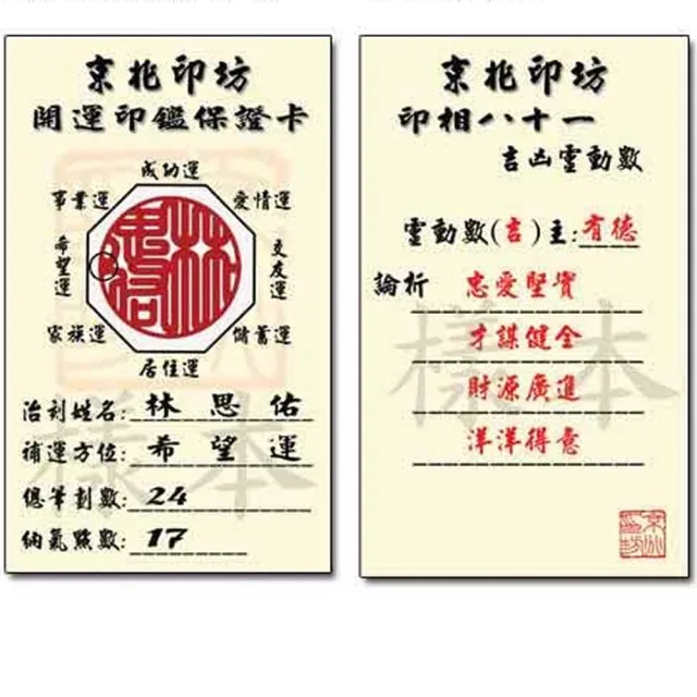 【京兆印坊】進口特3A級虎眼開運印章6分尊爵款(圓加方套組)
