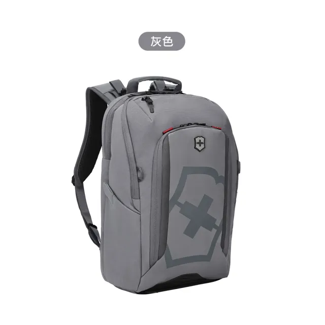 【VICTORINOX 瑞士維氏】Vx Touring 2.0 15吋抗菌電腦後背包(淺灰/黑色)