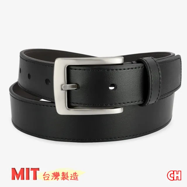 【CH-BELT 銓丞皮帶】穩重黑百搭男皮帶 中性休閒皮帶腰帶(黑)