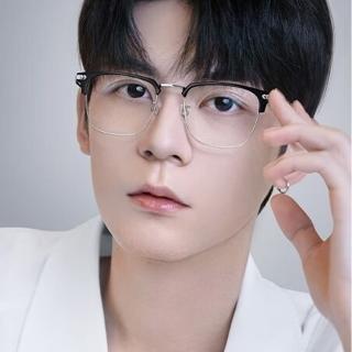 【LEEHER】男生/眼鏡/眼鏡框/眼鏡架/輕量鏡架/金屬眼鏡/眉框眼鏡/半框眼鏡/黑框眼鏡/附眼鏡盒/