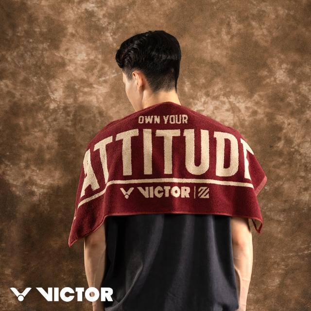 【VICTOR 勝利體育】VICTOR x LZJ 聯名系列運動毛巾(TW4514LZJ D深紅)