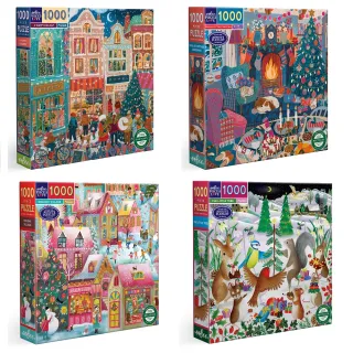 【eeBoo】1000 Piece Puzzle 1000片拼圖 I13.(聖誕節Christmas幼兒童大人成人桌遊遊戲拼圖- 四款可選)