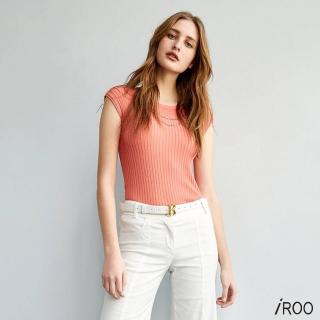 【iROO】自附活動珠鍊針織上衣