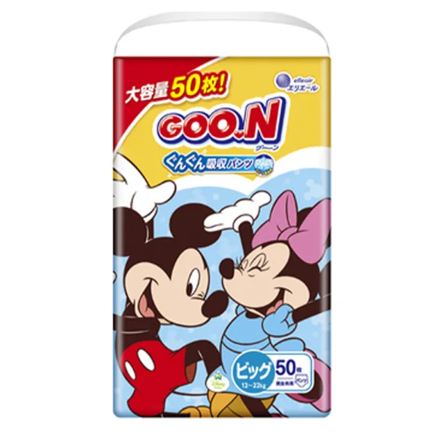 【GOO.N】日本大王 境內版迪士尼聯名褲型 紙尿褲/尿布L-XXL(平行輸入)