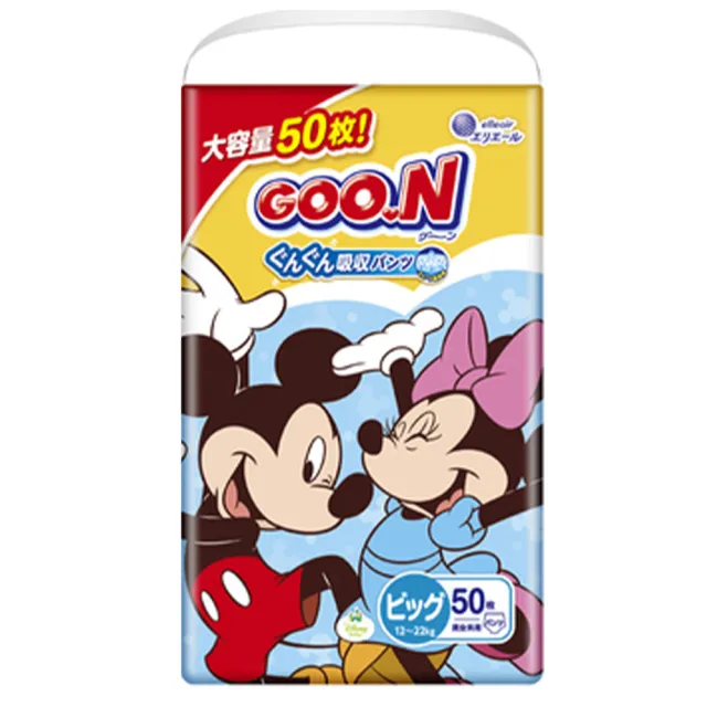 【GOO.N】日本大王 境內版迪士尼聯名褲型 紙尿褲/尿布L-XXL(平行輸入)