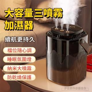 【伊德萊斯】三頭噴霧水氧機 奈米霧化加濕器(3000ml)