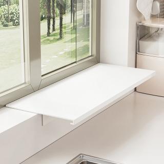 【德利生活】磁吸窗臺延伸收納架40x15cm(整理架 置物架 廚房收納 架子 耐重收納)