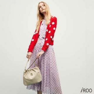 【iROO】波卡紅點點雪紡長裙