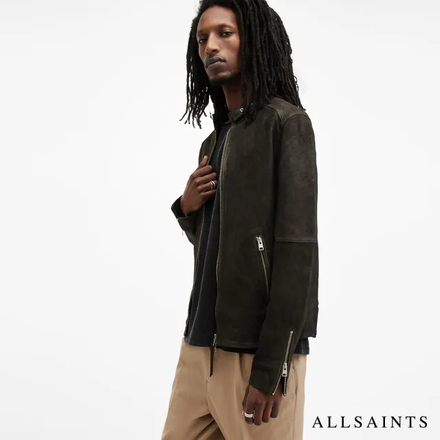 【ALLSAINTS】CORA 經典簡約純羊皮麂皮衣外套 M064LB(常規版型)