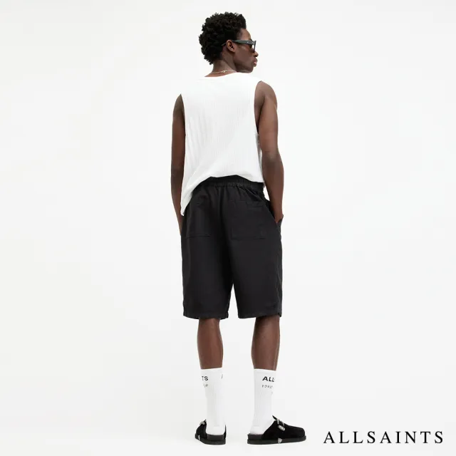 【ALLSAINTS】HANBURY 輕薄亞麻休閒長褲-黑 MF081Y(常規版型)