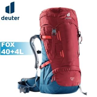 【deuter】FOX 40+4L 拔熱背包《紅/藍》3611221/雙肩後背包/自助旅行/登山/專業輕量透氣背包(悠遊山水+)