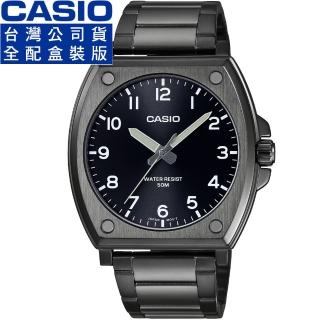 【CASIO 卡西歐】卡西歐大錶徑石英鋼帶男錶-黑(MTP-E730B-1A 公司貨全配盒裝)