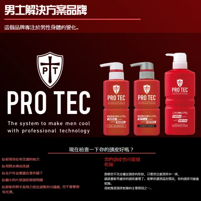 【LION 獅王】PRO TEC 清爽淨味沐浴乳-420ml(舒爽不黏膩)