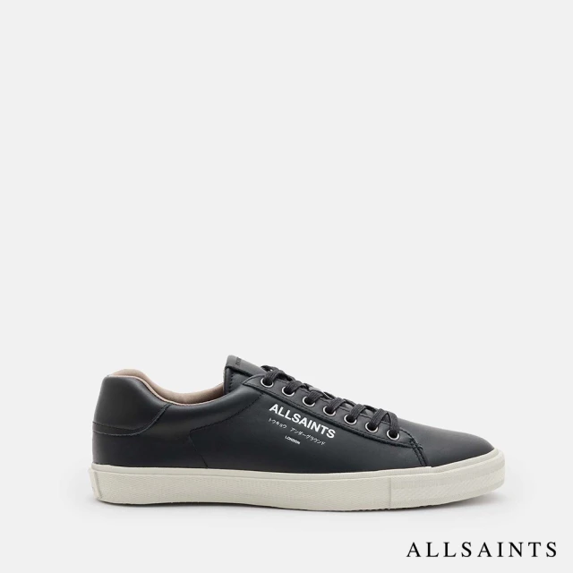 ALLSAINTS REID 公羊頭骨絲光短袖POLO衫-黑
