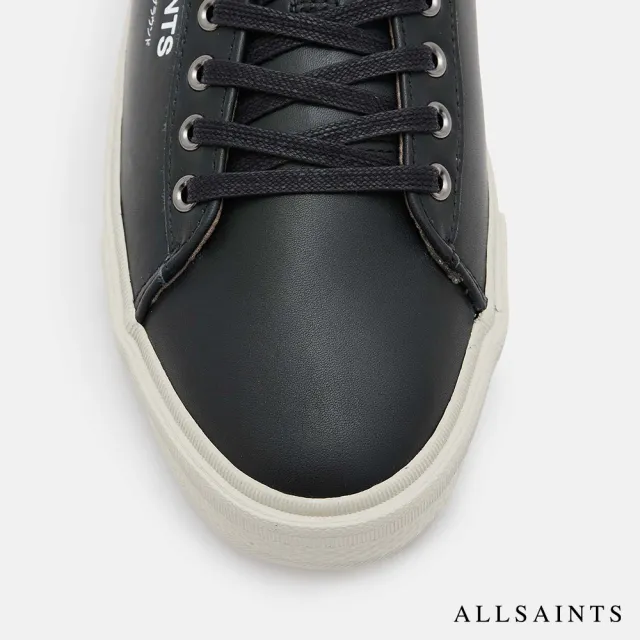 【ALLSAINTS】UNDERGROUND 低筒牛皮LOGO休閒鞋-黑 MF705X(男款)