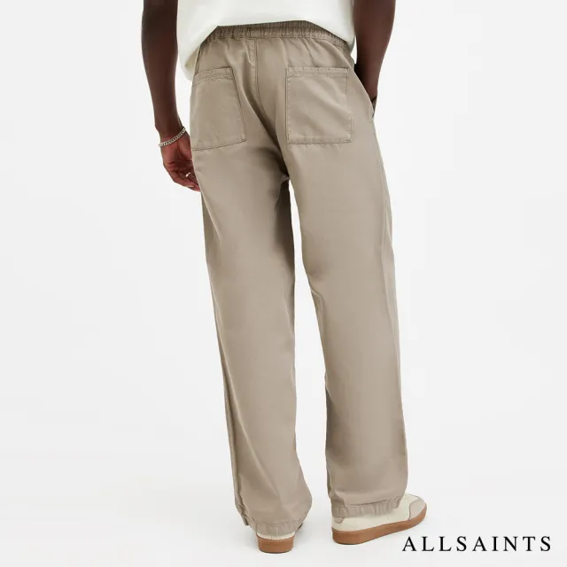 【ALLSAINTS】HANBURY 輕薄亞麻休閒長褲-卡其 MF080Y(常規版型)