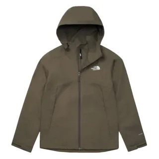 【The North Face 官方旗艦】北面男款綠色DryVent防水透氣連帽衝鋒衣｜88RD21L(外套)