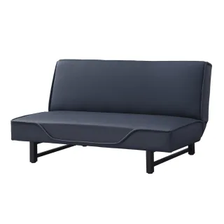 【Hampton 漢汀堡】戴恩系列牛仔沙發床-黑色(一般地區免運費/沙發床/雙人沙發/皮沙發/仿貓抓皮)