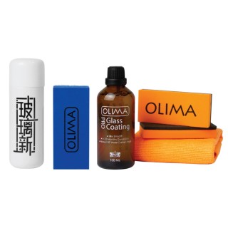 【OLIMA】PRO玻璃鍍膜 100ml+玻璃新套組(玻璃油膜 除油膜 玻璃鍍膜 汽車鍍膜 玻璃撥水 雨天安全套餐1號)
