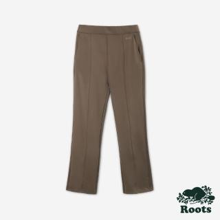 【Roots】Roots女裝- 平織修身長褲(棕色)