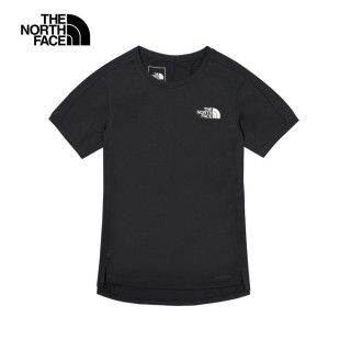 【The North Face】TNF 北臉 休閒 吸濕排汗 短袖上衣 W SUNRISER S/S - AP 女 黑(NF0A83SUJK3)