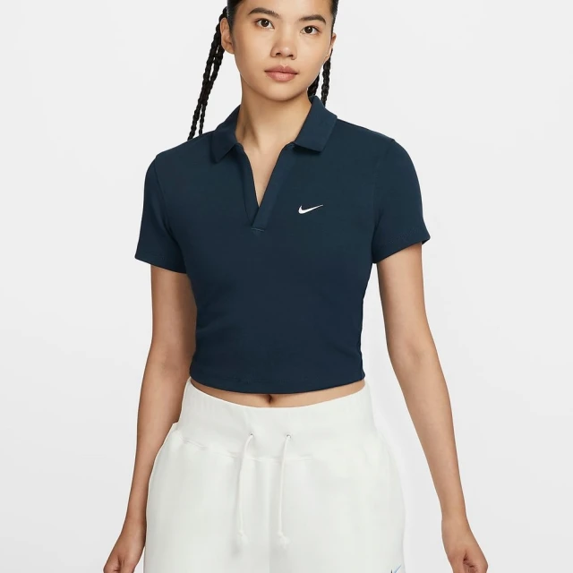 NIKE 耐吉 AS W NSW ESSNTL SS POLO CRP TO 女短袖POLO-深藍(DV7885478)