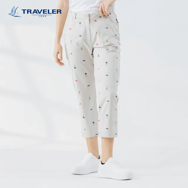 【TRAVELER 旅行者】24SS女款彈性吸排抗UV八分褲｜241TR538(彈性/吸濕排汗/抗UV/八分褲)