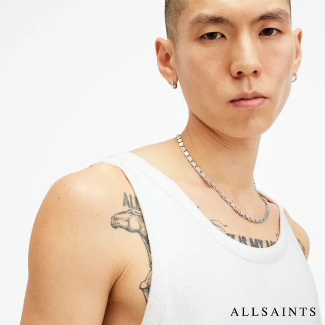 【ALLSAINTS】EDWARDS 羅紋彈性背心白 M008JB(常規版型)