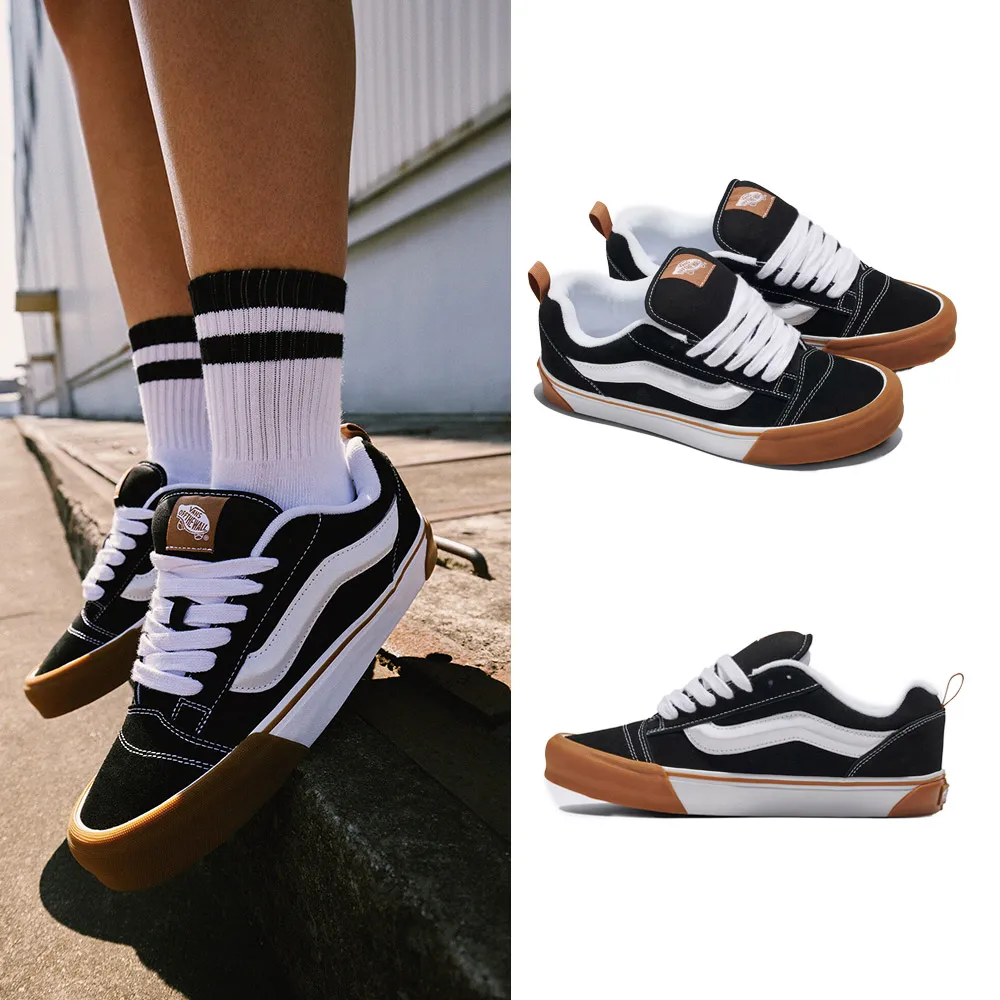 【VANS 官方旗艦】Knu Skool 男女款黑色滑板鞋