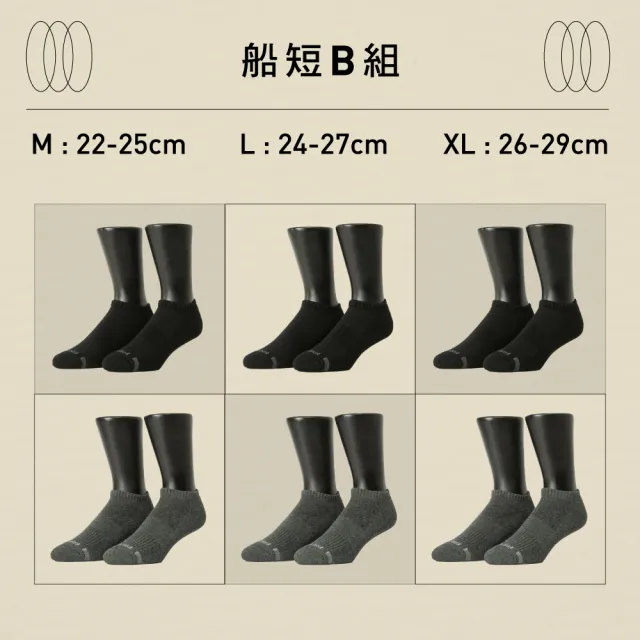 【FOOTER除臭襪】6入組-運動氣墊中筒/船短/高筒襪(T31/T11/ZH167)