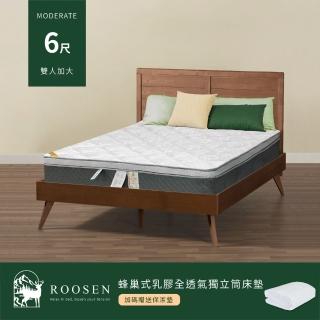 【ROOSEN 鹿森】臺灣製造 蜂巢式防乳膠獨立筒床墊 雙人6尺(ISO認證大廠/支撐耐用/透氣釋壓/10年保固)