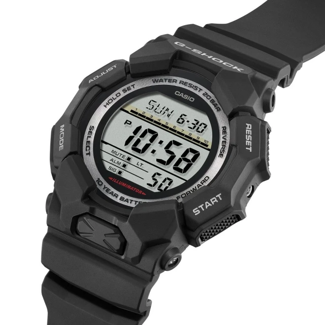 CASIO 卡西歐 G-SHOCK 十年電力 數位系列/52mm/經典黑(GD-010-1)