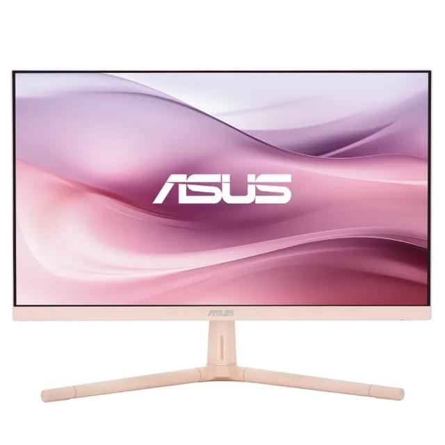 【ASUS 華碩】VU279CFE-P 27型 IPS 100Hz USB-C 護眼螢幕-淡玫瑰(Adaptive-Sync/1ms/低藍光不閃屏)