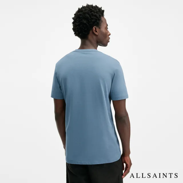 【ALLSAINTS】BRACE 純棉柔軟厚實公羊頭骨短袖T恤-藍 M030JB(修身版型)