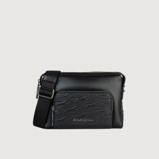 【BRAUN BUFFEL 德國小金牛】台灣總代理 諾瓦 橫式斜背包-黑色(BF550-02-BK)