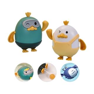 【JoyNa】3入-兒童洗澡玩具 鴨子戲水小螃蟹滑水小青蛙發條玩具(戲水玩具/寶寶洗澡玩具/浴室游泳玩具)