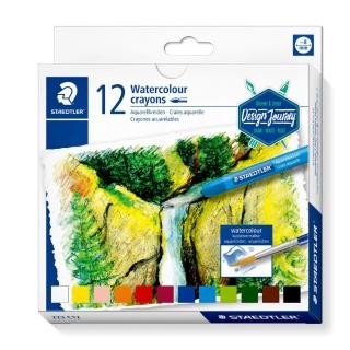 【STAEDTLER 施德樓】施德樓 設計家水性蠟筆12色組 MS223C12