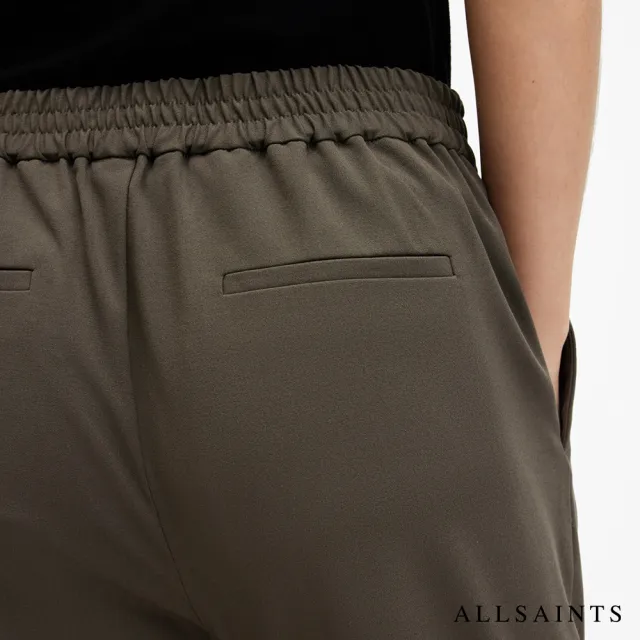 【ALLSAINTS】ALEIDA TRI 輕薄打摺修身中腰西裝長褲-橄欖綠 W009QZ(常規版型)